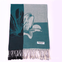 170*68cm Winter Warm Scarf Flower Pattern Pashmina for Lady